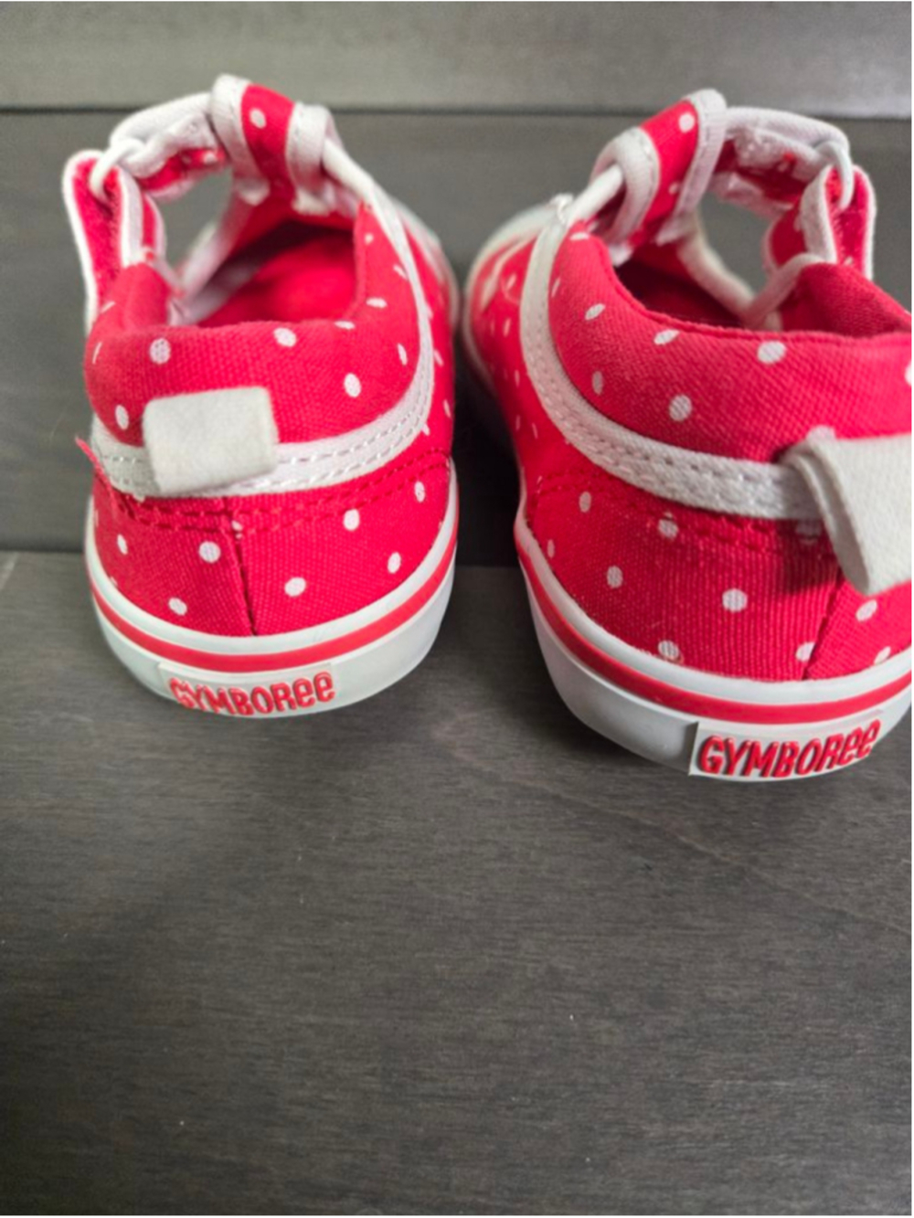 Baby Gymboree Red White Polka Dot Mary Jane Walker Shoes Size 7 - Picture 4 of 6